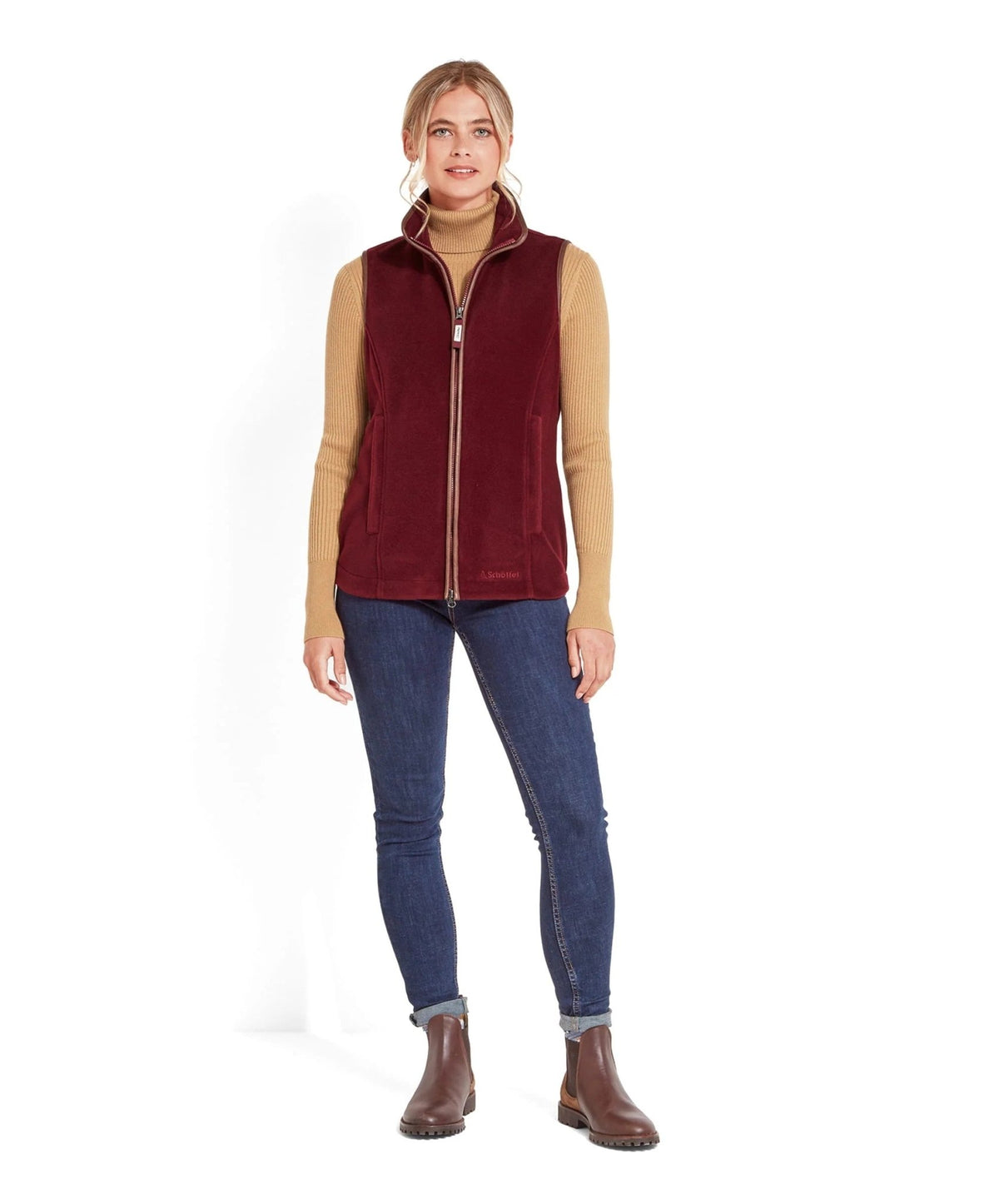 Young Ideas & Henmores -Lyndon II Fleece Gilet -6990 Dark Olive -8
