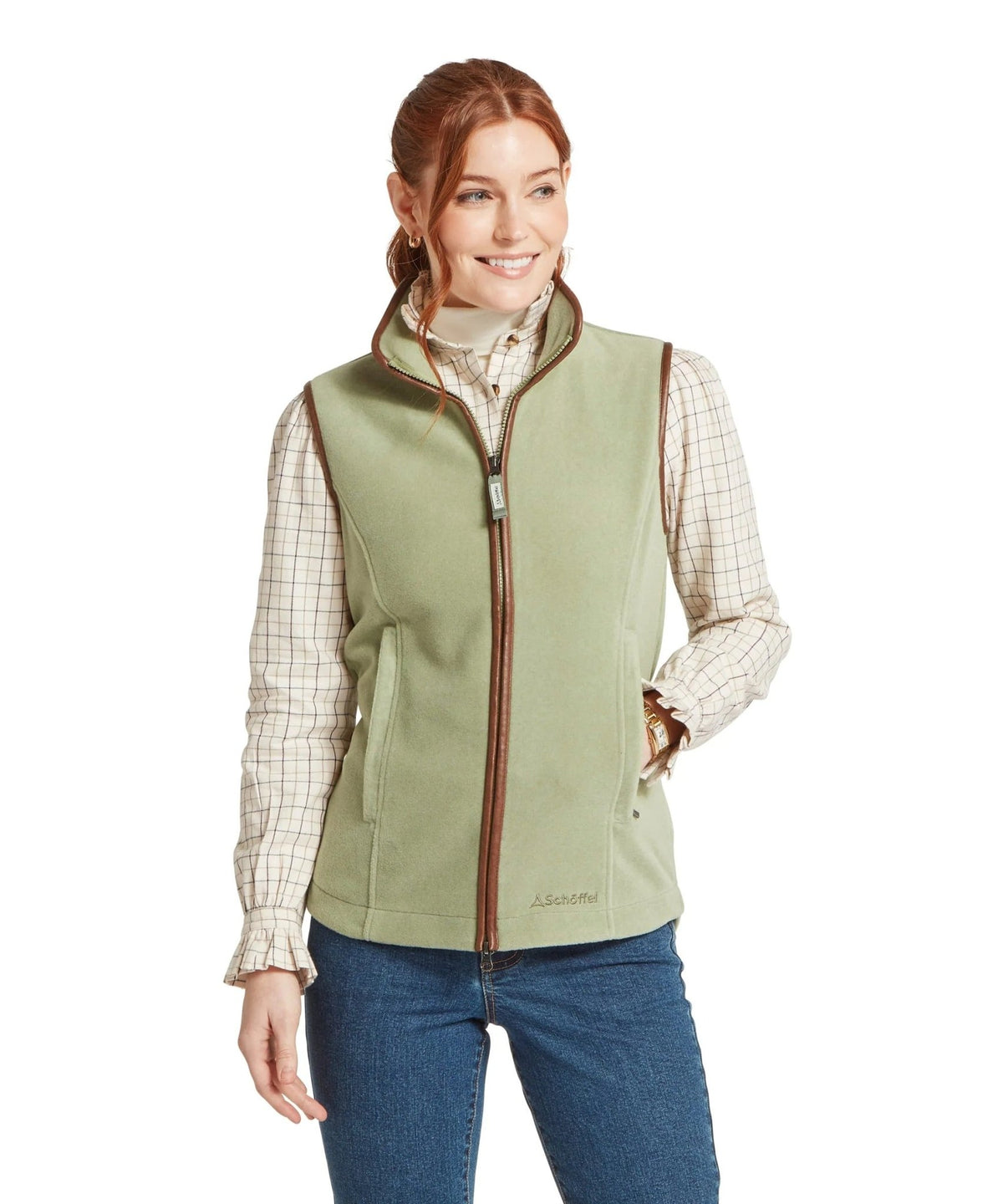 Young Ideas & Henmores -Lyndon II Fleece Gilet -6791 Sage Green -8