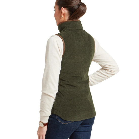 Young Ideas & Henmores -Lyndon II Fleece Gilet -6990 Dark Olive -8