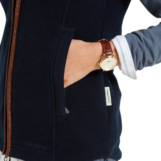 Young Ideas & Henmores -Lyndon II Fleece Gilet -2844 Claret -8