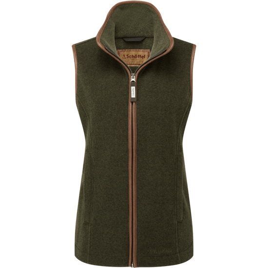 Young Ideas & Henmores -Lyndon II Fleece Gilet -6990 Dark Olive -8