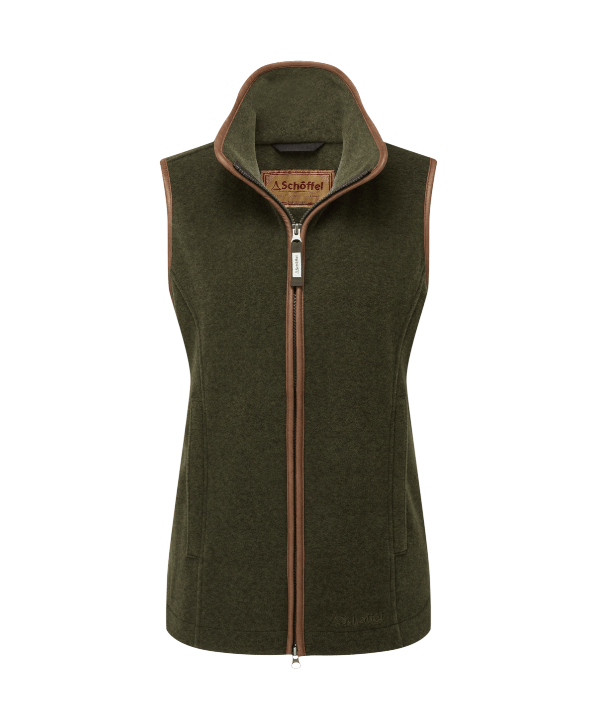 Young Ideas & Henmores -Lyndon II Fleece Gilet -6990 Dark Olive -8