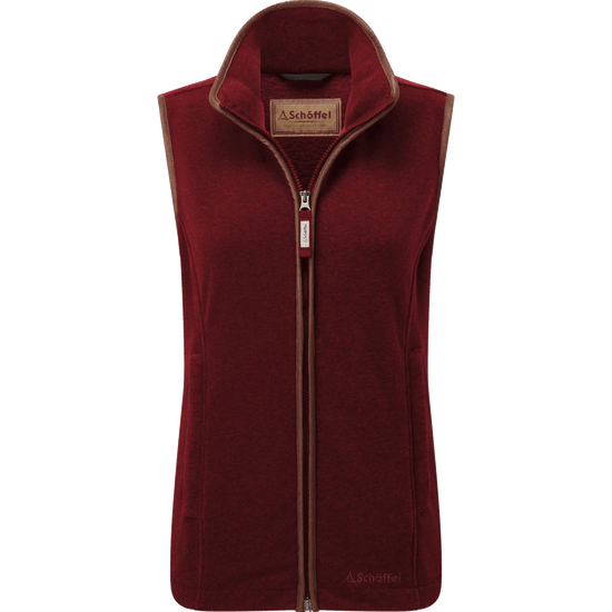 Young Ideas & Henmores -Lyndon II Fleece Gilet -2844 Claret -8