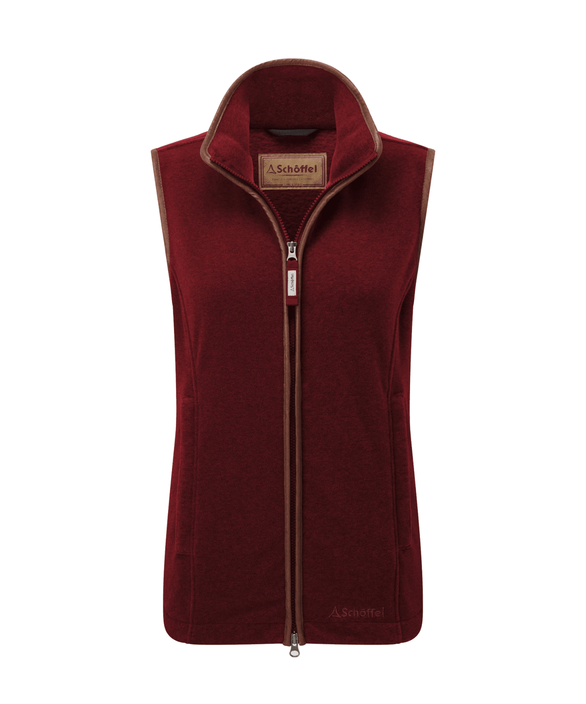 Young Ideas & Henmores -Lyndon II Fleece Gilet -2844 Claret -8