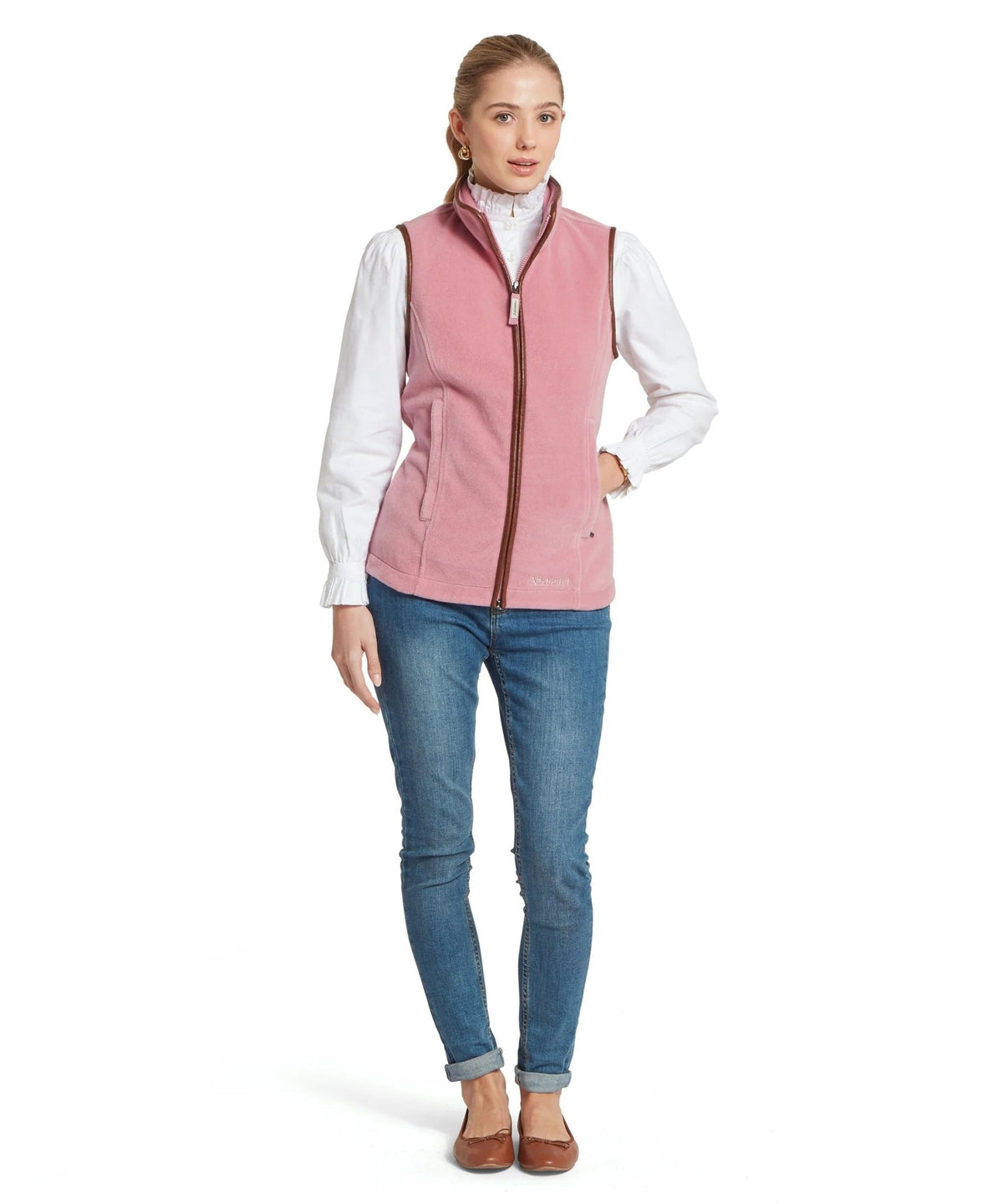 Young Ideas & Henmores -Lyndon II Fleece Gilet -3674 Antique Rose -8