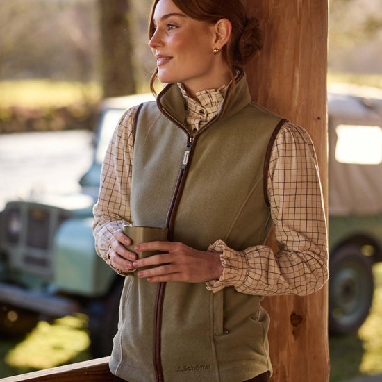Young Ideas & Henmores -Lyndon II Fleece Gilet -6791 Sage Green -8