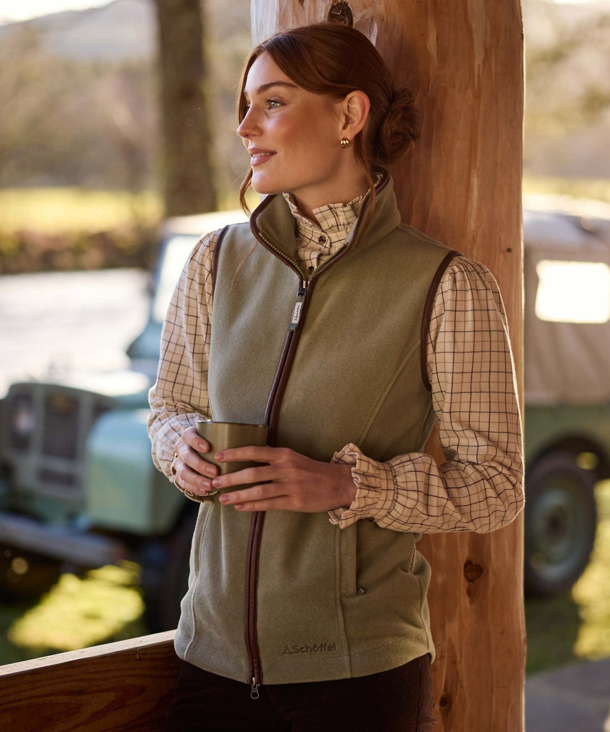 Young Ideas & Henmores -Lyndon II Fleece Gilet -6791 Sage Green -8