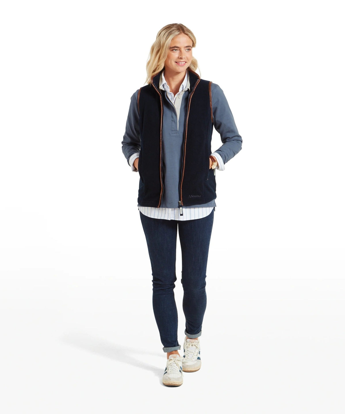 Young Ideas & Henmores -Lyndon II Fleece Gilet -2844 Claret -8
