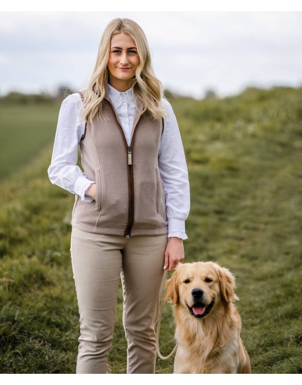 Young Ideas/Henmores - Lyndon Ii Fleece Gilet - 4578 Mushroom - 8