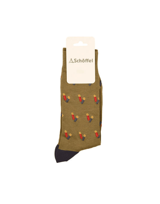 Young Ideas/Henmores - MenS Single Cotton Sock - 0060 Moss Cartridge - 7 - 11