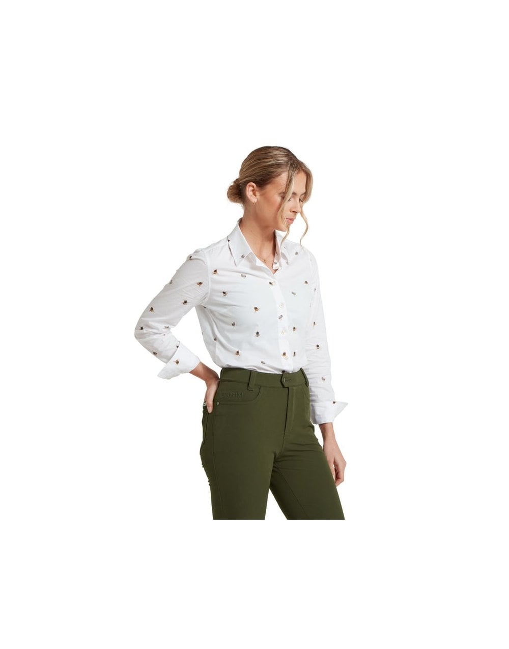 Young Ideas/Henmores - Norfolk Shirt Painted Bee - 1199 White - 8