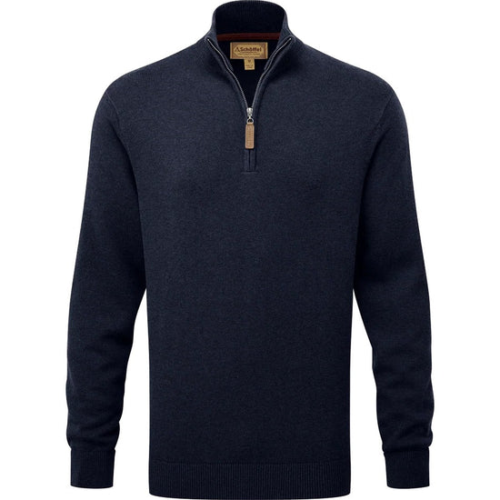 Young Ideas & Henmores -Norton Fleece Quarter Zip -8880 Navy -M