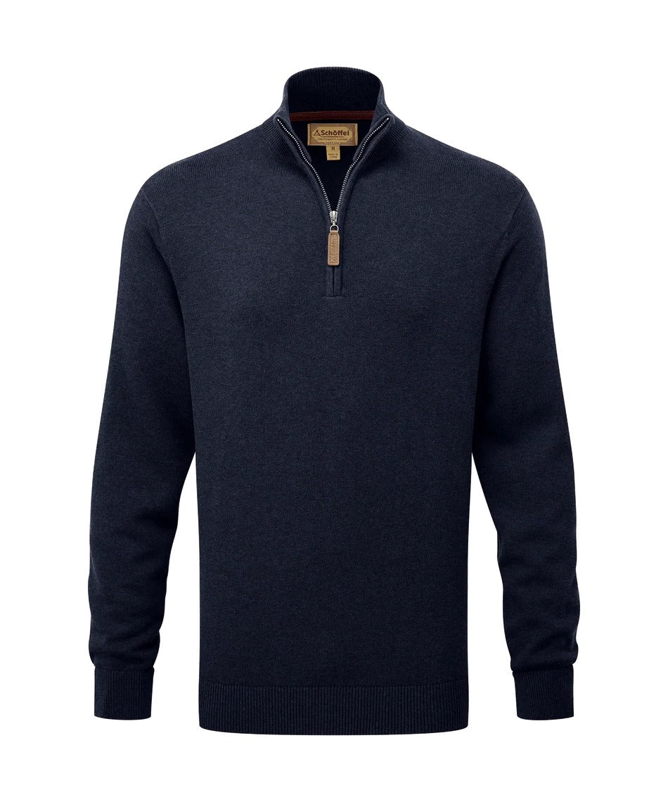 Young Ideas & Henmores -Norton Fleece Quarter Zip -8880 Navy -M