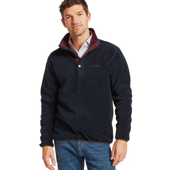 Young Ideas & Henmores -Norton Fleece Quarter Zip -8880 Navy -M