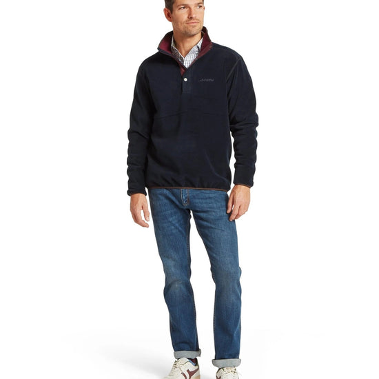 Young Ideas & Henmores -Norton Fleece Quarter Zip -8880 Navy -M