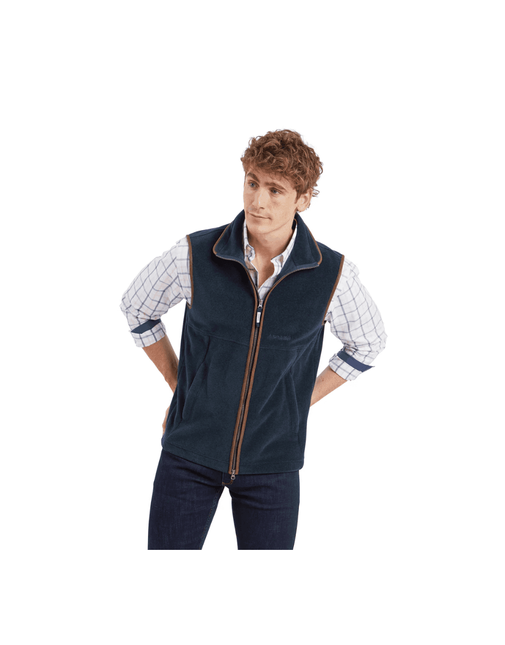 Young Ideas/Henmores - Oakham Fleece Gilet - 6990 Dark Olive - 34