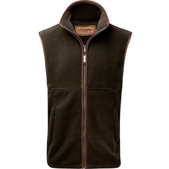 Young Ideas & Henmores -Oakham Fleece Gilet -6990 Dark Olive -34
