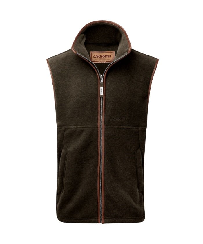 Young Ideas & Henmores -Oakham Fleece Gilet -6990 Dark Olive -34