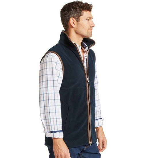 Young Ideas & Henmores -Oakham Fleece Gilet -8983 Petrol Blue -34