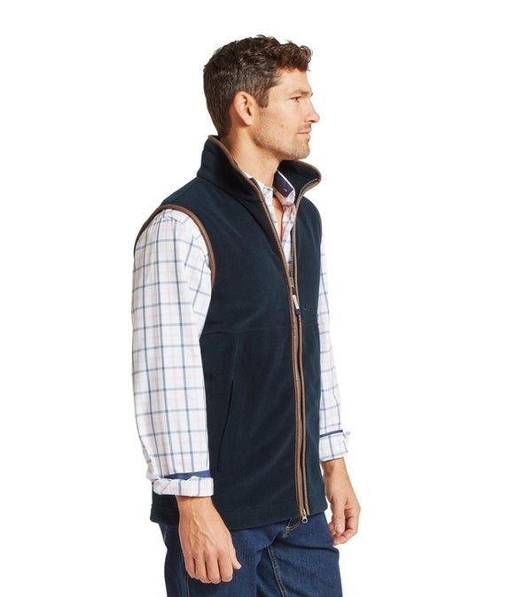 Young Ideas & Henmores -Oakham Fleece Gilet -8983 Petrol Blue -34