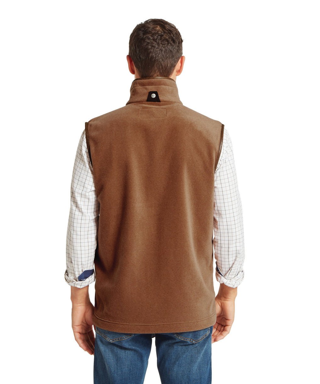 Young Ideas & Henmores -Oakham Fleece Gilet -4717 Toffee -34