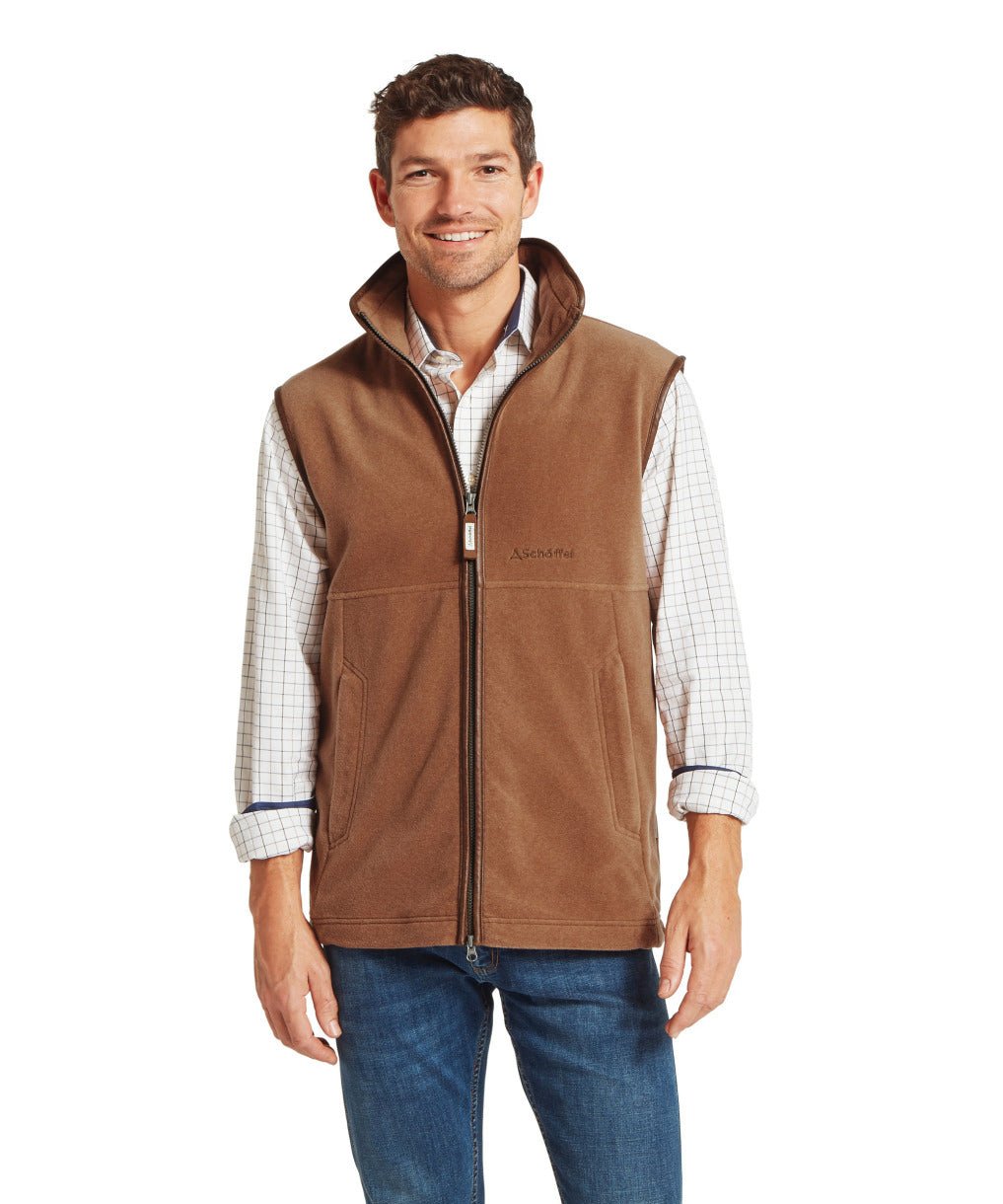 Young Ideas & Henmores -Oakham Fleece Gilet -4717 Toffee -34