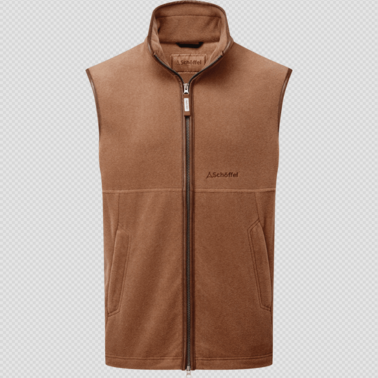 Young Ideas & Henmores -Oakham Fleece Gilet -4717 Toffee -34