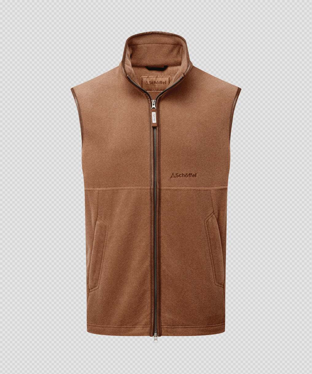 Young Ideas & Henmores -Oakham Fleece Gilet -4717 Toffee -34