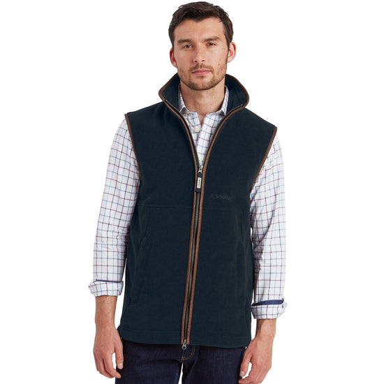 Young Ideas & Henmores -Oakham Fleece Gilet -6990 Dark Olive -34
