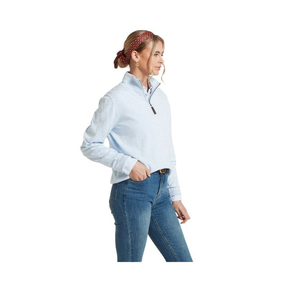 Young Ideas/Henmores - Polperro Pima Cotton 1/4 zip - 2883 Chocolate - 10