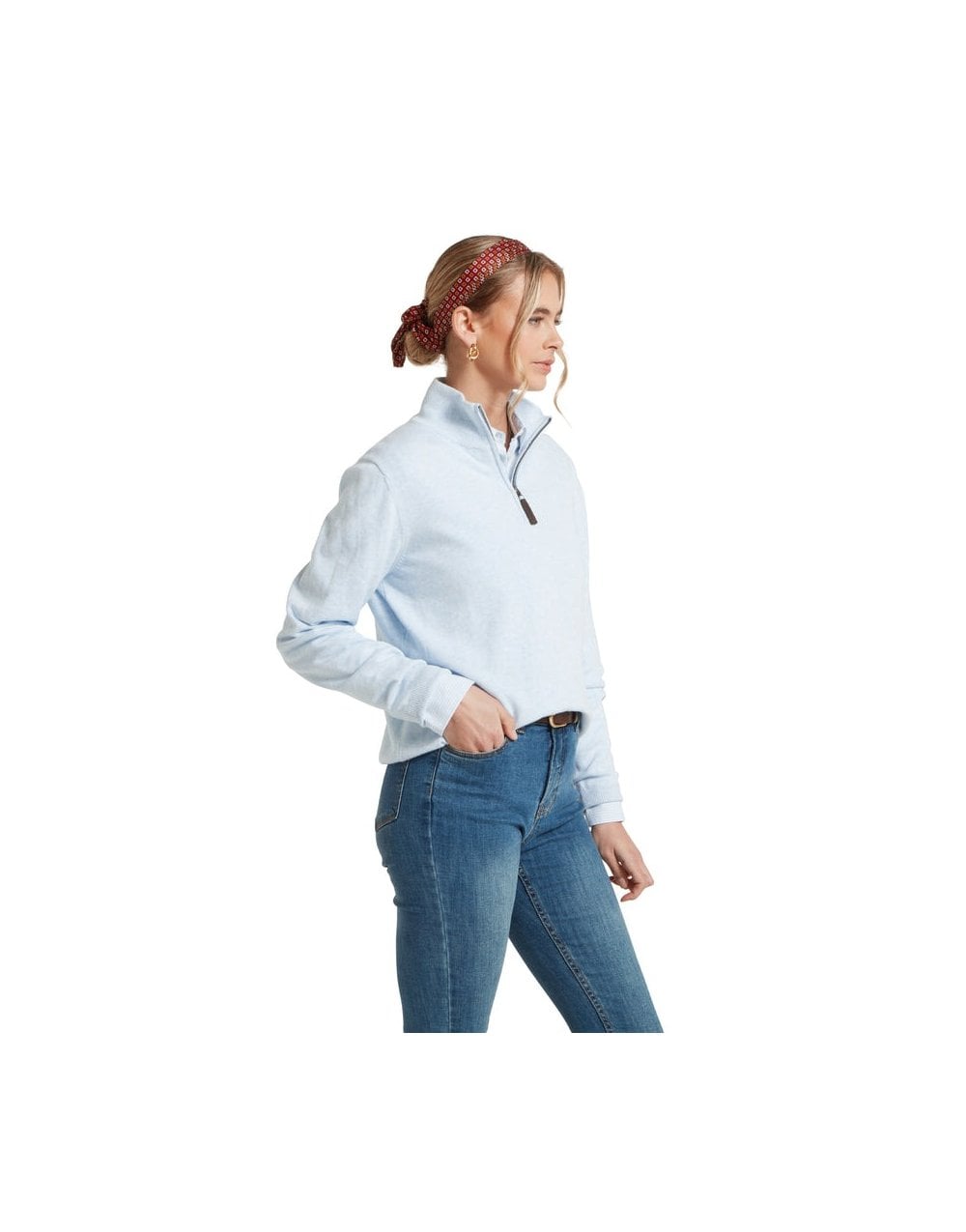 Young Ideas/Henmores - Polperro Pima Cotton 1/4 zip - 2883 Chocolate - 10