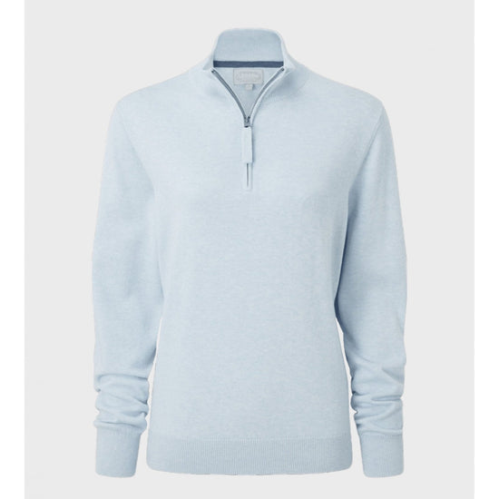 Young Ideas/Henmores - Polperro Pima Cotton 1/4 zip - 2883 Chocolate - 10