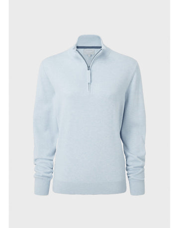 Young Ideas/Henmores - Polperro Pima Cotton 1/4 zip - 2883 Chocolate - 10