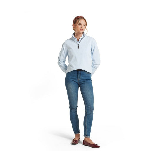 Young Ideas/Henmores - Polperro Pima Cotton 1/4 zip - 2883 Chocolate - 10