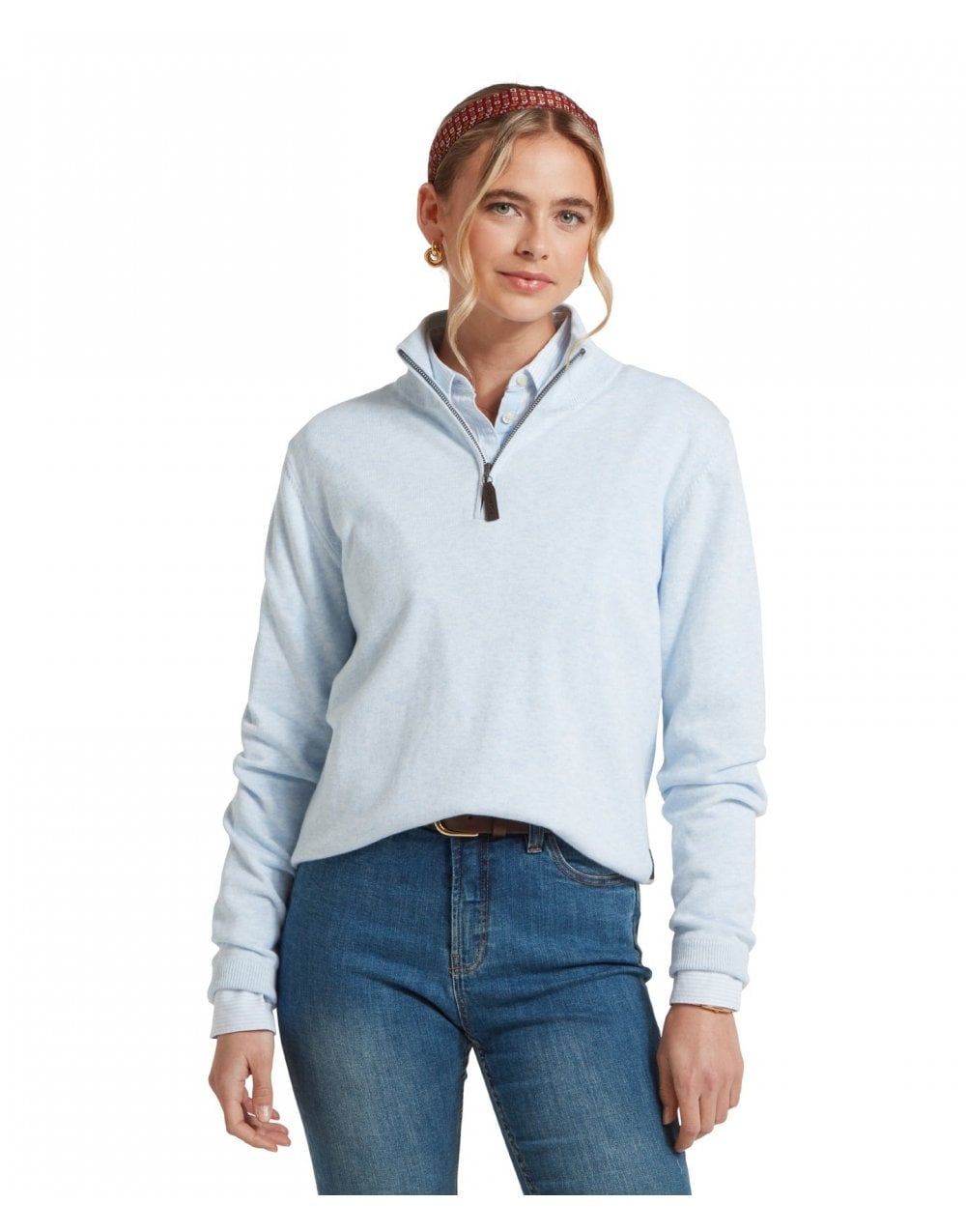 Young Ideas/Henmores - Polperro Pima Cotton 1/4 zip - 2883 Chocolate - 10