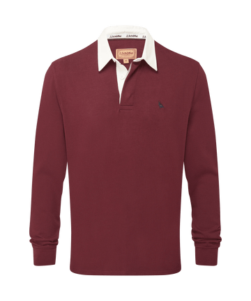 Young Ideas & Henmores -Porthallow Rugby Shirt -2874 Port -S