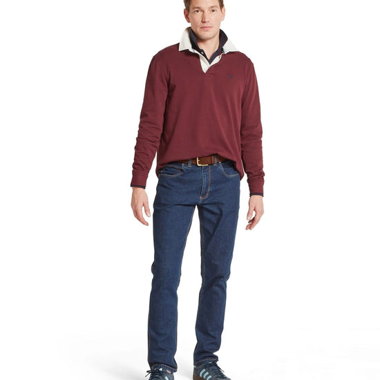 Young Ideas & Henmores -Porthallow Rugby Shirt -2874 Port -S