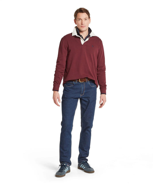 Young Ideas & Henmores -Porthallow Rugby Shirt -2874 Port -S