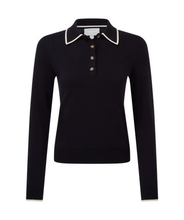 Young Ideas & Henmores -Portloe Jumper -8843 Navy/Dove -10