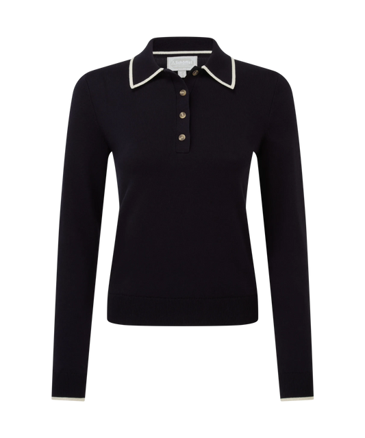 Young Ideas & Henmores -Portloe Jumper -8843 Navy/Dove -10