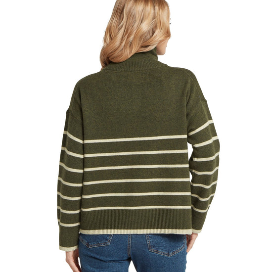 Young Ideas & Henmores -Sandsend 1/4 Jumper -6998 Loden/Oatmeal -8