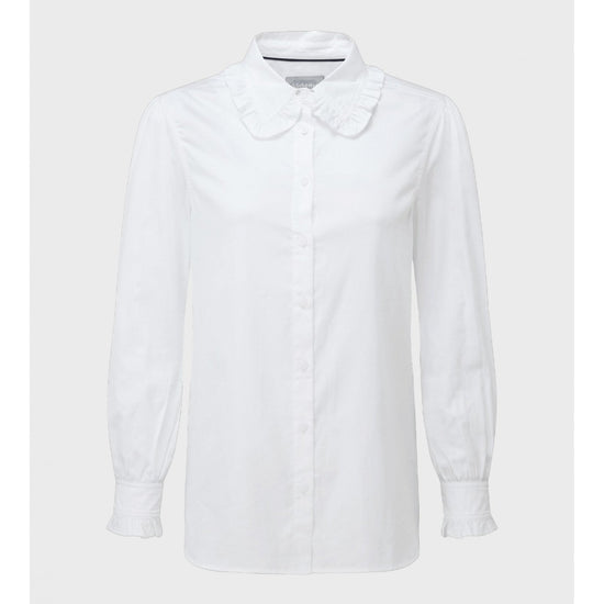 Young Ideas/Henmores - Somerley Ruffle Collared Shirt - 1000 White - 8