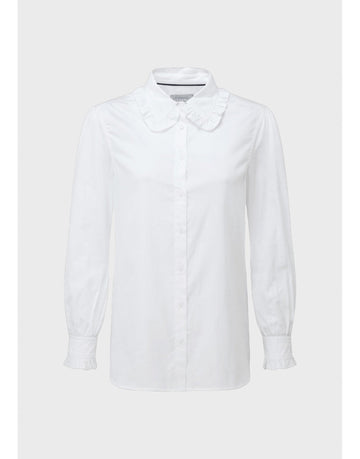 Young Ideas/Henmores - Somerley Ruffle Collared Shirt - 1000 White - 8
