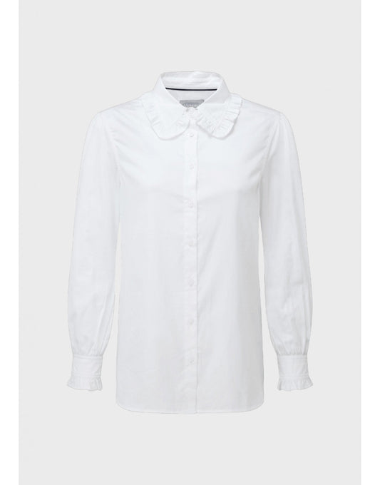 Young Ideas/Henmores - Somerley Ruffle Collared Shirt - 1000 White - 8
