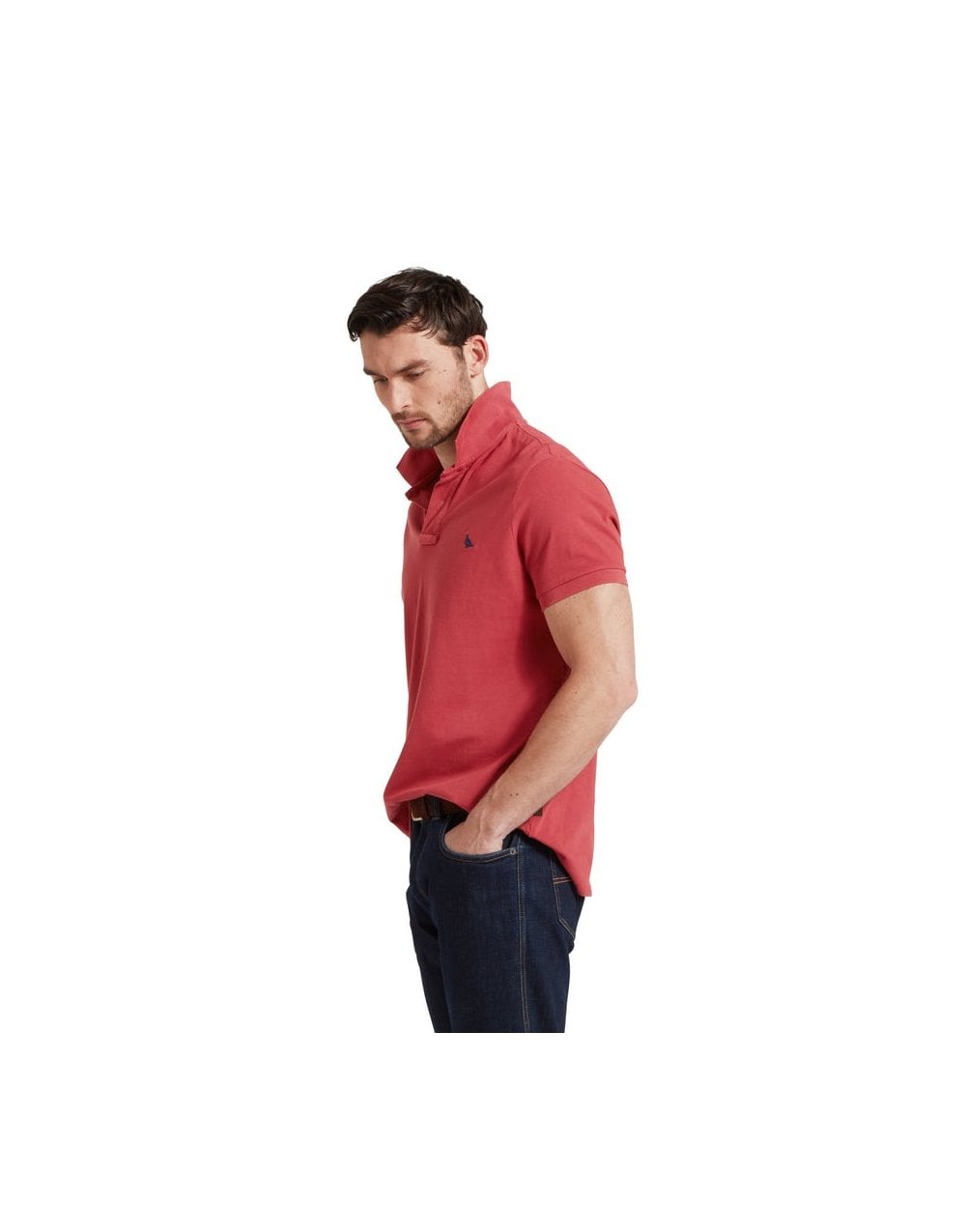 Young Ideas/Henmores - St Ives Garment Dyed Polo Shirt - 2875 Slate Red - M