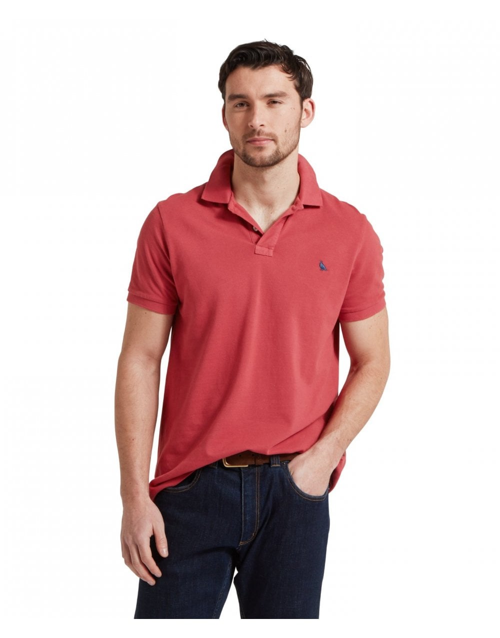 Young Ideas/Henmores - St Ives Garment Dyed Polo Shirt - 2875 Slate Red - M