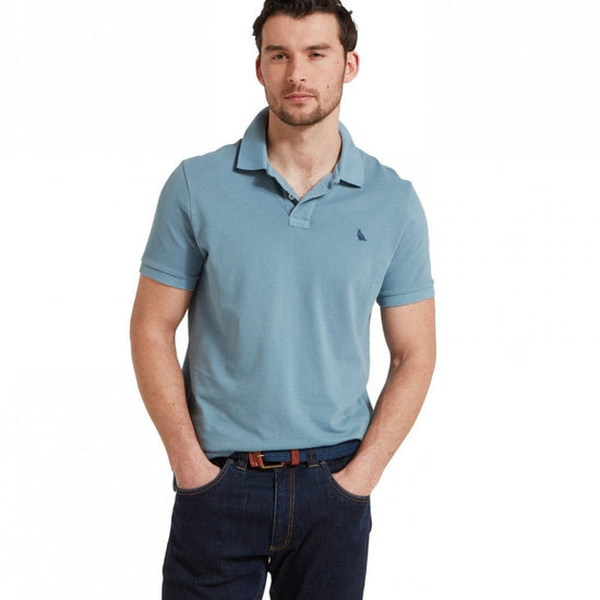 Young Ideas/Henmores - St Ives Garment Dyed Polo Shirt - 2875 Slate Red - M