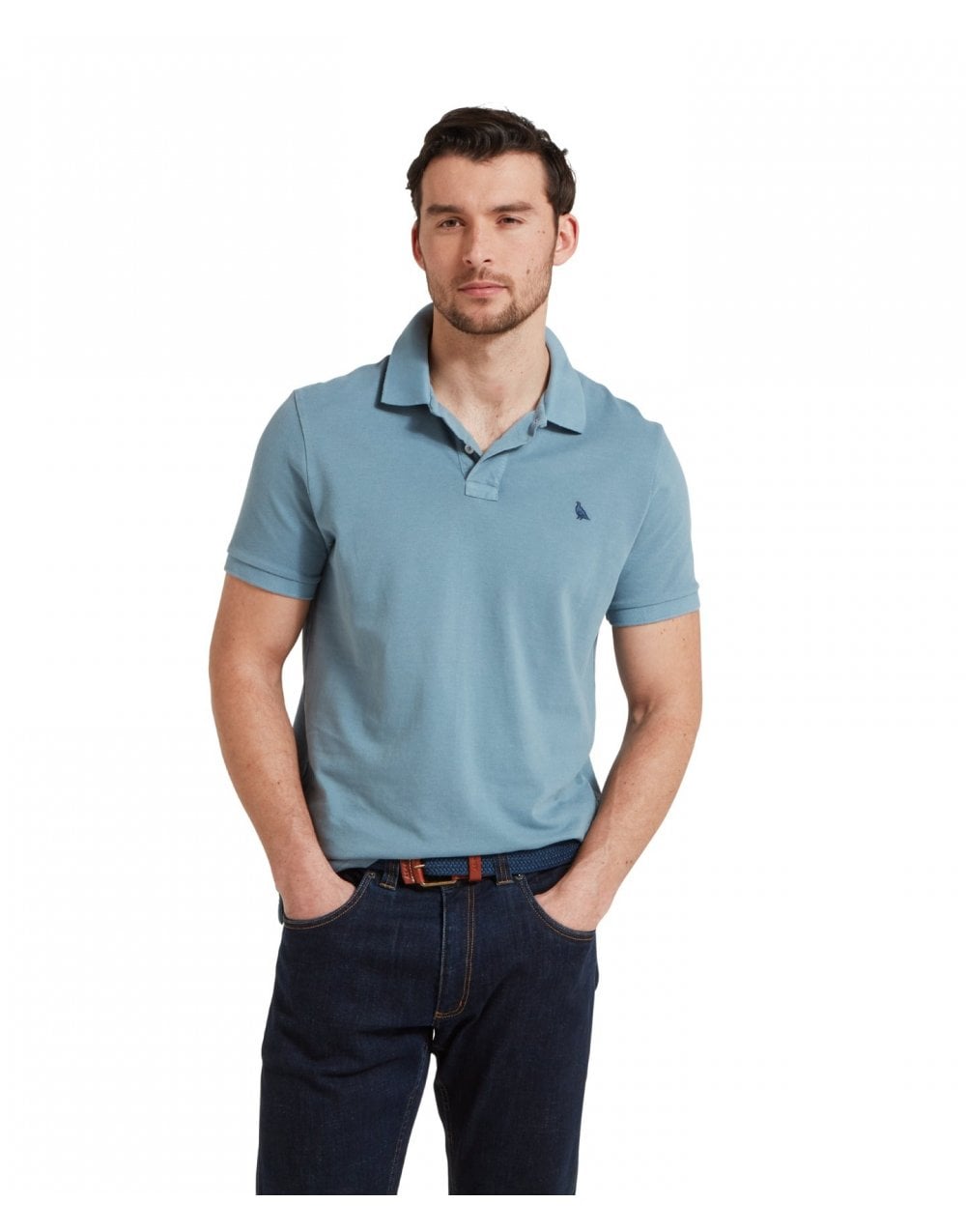 Young Ideas/Henmores - St Ives Garment Dyed Polo Shirt - 2875 Slate Red - M