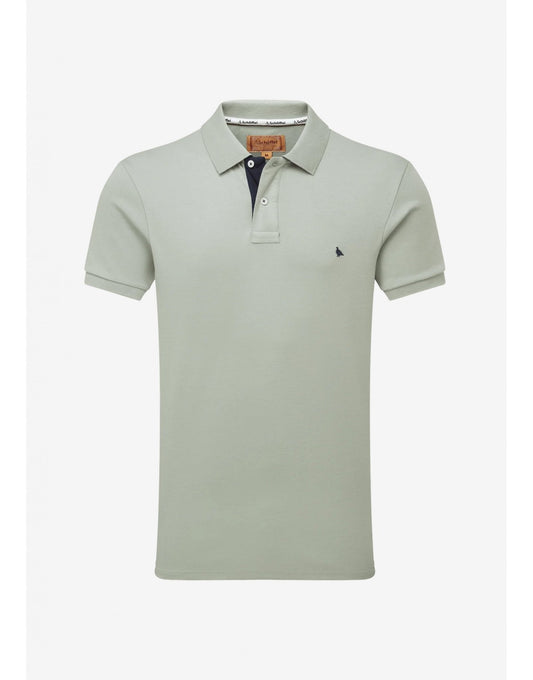 Young Ideas/Henmores - St Ives Jersey Polo Shirt - 9003 Aqua Grey - M