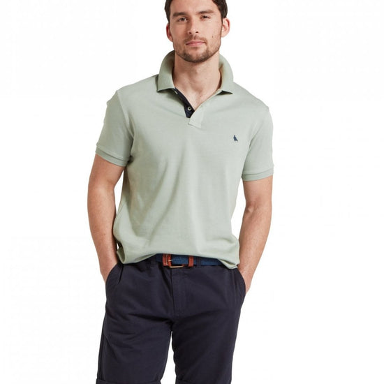 Young Ideas/Henmores - St Ives Jersey Polo Shirt - 9003 Aqua Grey - M